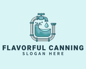 Pipeline Faucet Plumbing logo design