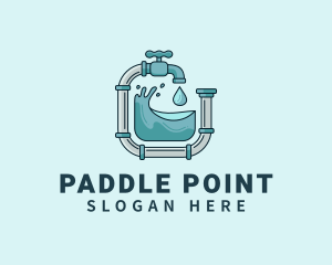 Pipeline Faucet Plumbing logo design