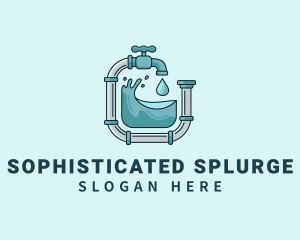 Pipeline Faucet Plumbing logo design