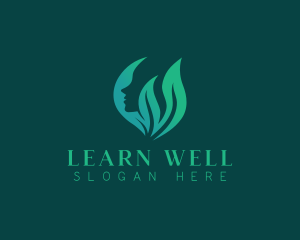 Woman Wellness Leaf logo design