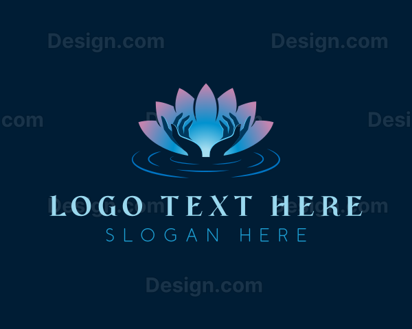 Lotus Hand Meditation Logo