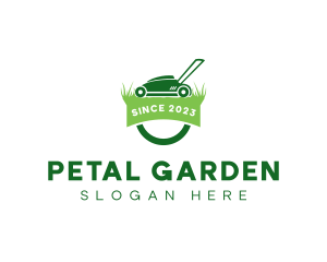 Lawn Mower Grass Cutting logo design