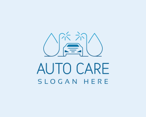 Car Wash Droplet Cleaning logo design