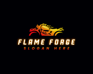 Flame Auto Motorcycle logo design