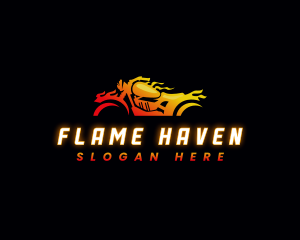 Flame Auto Motorcycle logo design