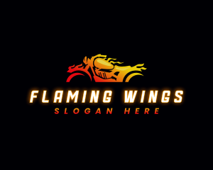 Flame Auto Motorcycle logo design