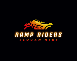 Flame Auto Motorcycle logo design