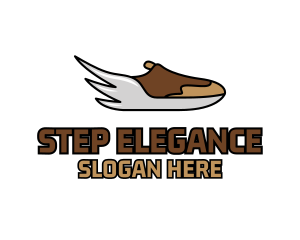 Wing Running Sneakers logo design