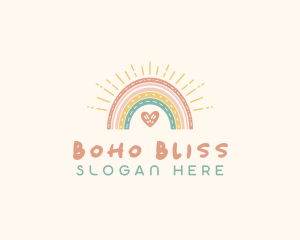 Heart Boho Rainbow logo