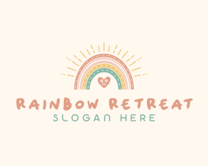 Lovely Boho Rainbow logo design