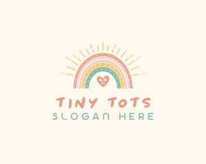 Lovely Boho Rainbow logo design