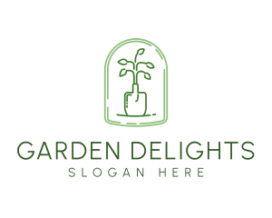 Spade Plant Gardening logo design