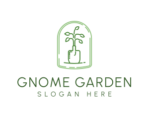 Spade Plant Gardening logo design