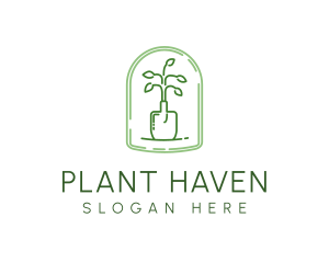 Spade Plant Gardening logo design