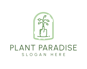 Spade Plant Gardening logo design