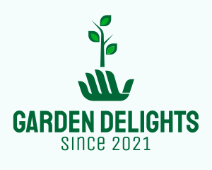 Hand Seedling  Plant  logo design