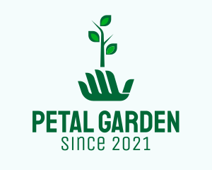 Hand Seedling  Plant  logo design