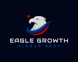 Patriotic Eagle Hawk logo design