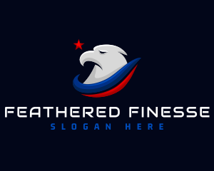 Patriotic Eagle Hawk logo design