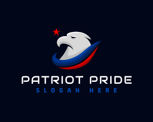 Patriotic Eagle Hawk logo design