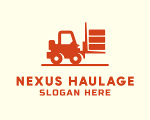 Forklift Warehouse Truck logo design