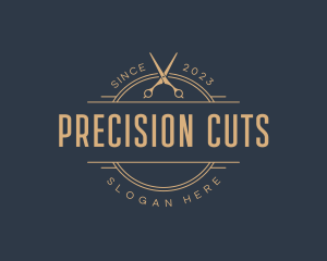 Upscale Barber Scissors logo design