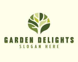 Tree Plant Gardening logo design