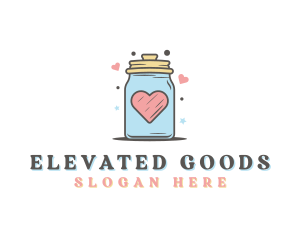 Heart Star Cookie Jar  logo design