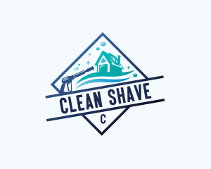 House Pressure Washer Cleaning logo design