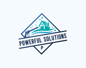 House Pressure Washer Cleaning logo design