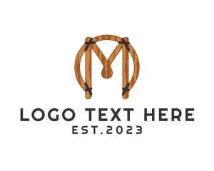 Wood Craft Letter M  logo