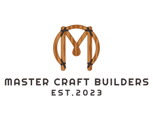 Wood Craft Letter M  logo design