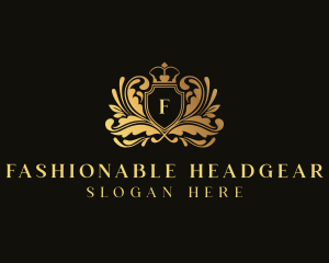 Elegant Crown Shield logo design