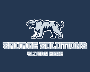 Predator Cougar Tiger Mascot logo design