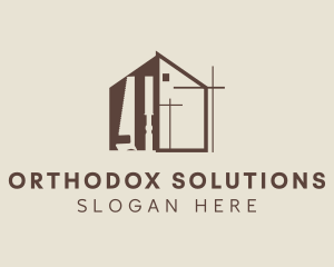 Construction House Tools Logo