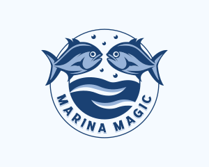 Fisheries Marina Fish logo design