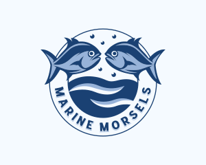 Fisheries Marina Fish logo design