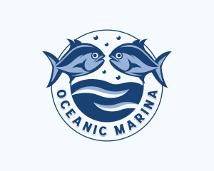 Fisheries Marina Fish logo design