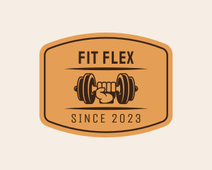 Fitness Gym Barbell logo design