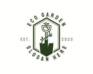 Gardening Trowel Eco logo design