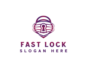 Cyber Security Lock logo design