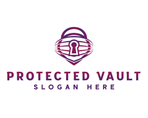 Cyber Security Lock logo design