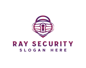 Cyber Security Lock logo design