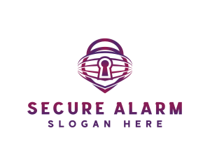 Cyber Security Lock logo design