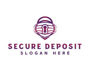 Cyber Security Lock logo design