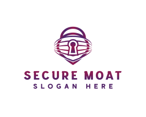 Cyber Security Lock logo design