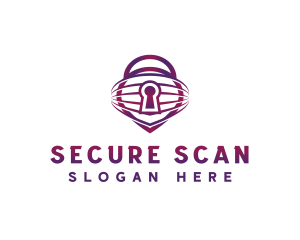 Cyber Security Lock logo design