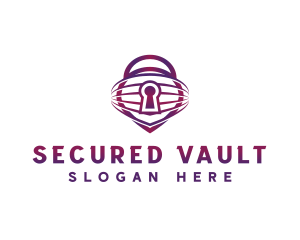 Cyber Security Lock logo design