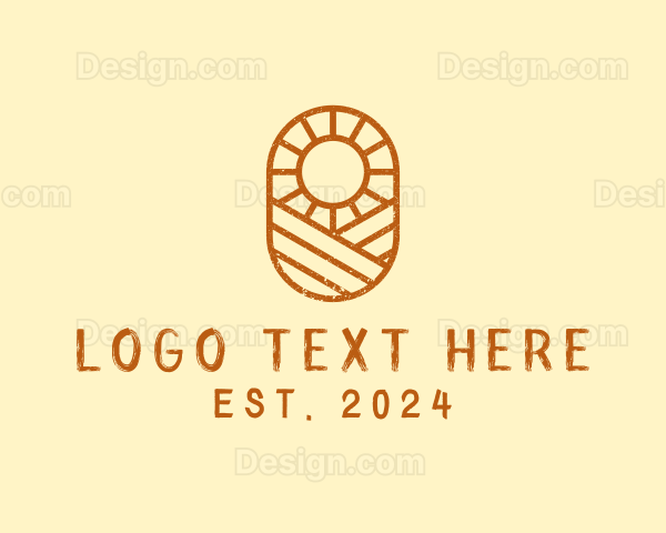 Rustic Farm Sun Logo