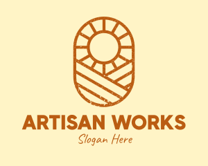 Rustic Farm Sun logo design